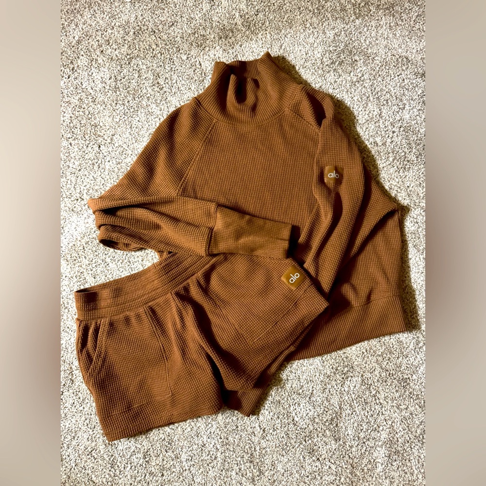 Waffle Weekend Escape Alo Set - Cinnamon Brown